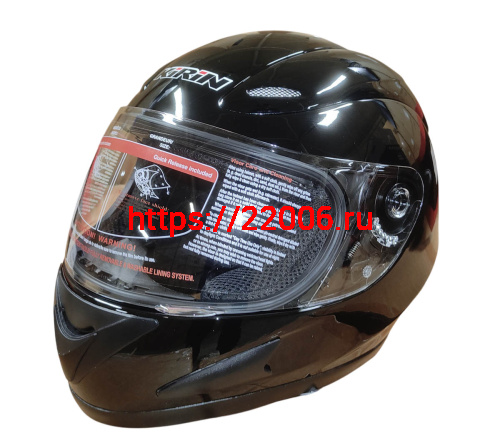 Шлем интеграл KIRIN KL-118, черный, серый, красный, синий, размер M фото 2