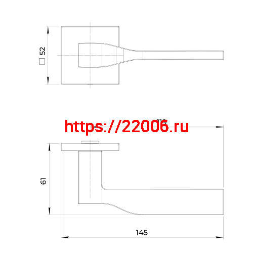 Ручка Ajax (Аякс) раздельная K.JS51.SALTO BL-24 черный фото 3