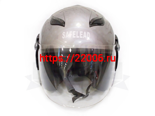 Шлем открытый "Safelead" HF-255В "колобки" Honda Grey размер L фото 3