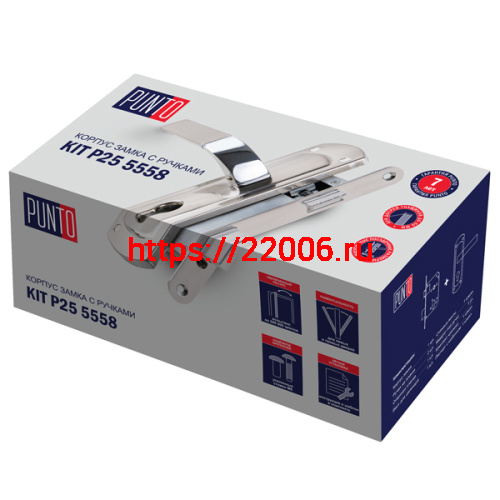 Корпус замка Punto (Пунто) с ручкой LOCKSET25.ORION.5558-1 (KIT P25 5558 ORION) AB бронза фото 2