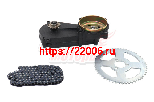 Редуктор LIFAN 139F-2 в сборе с автомат.сцепл. (3 к 1, + звезда 54 T8F,  + цепь 116 T8F в компл)(LIFAN оригинал)