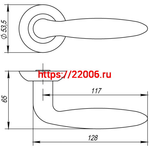 Ручка Punto (Пунто) раздельная BASIS TL CF-17 кофе фото 3